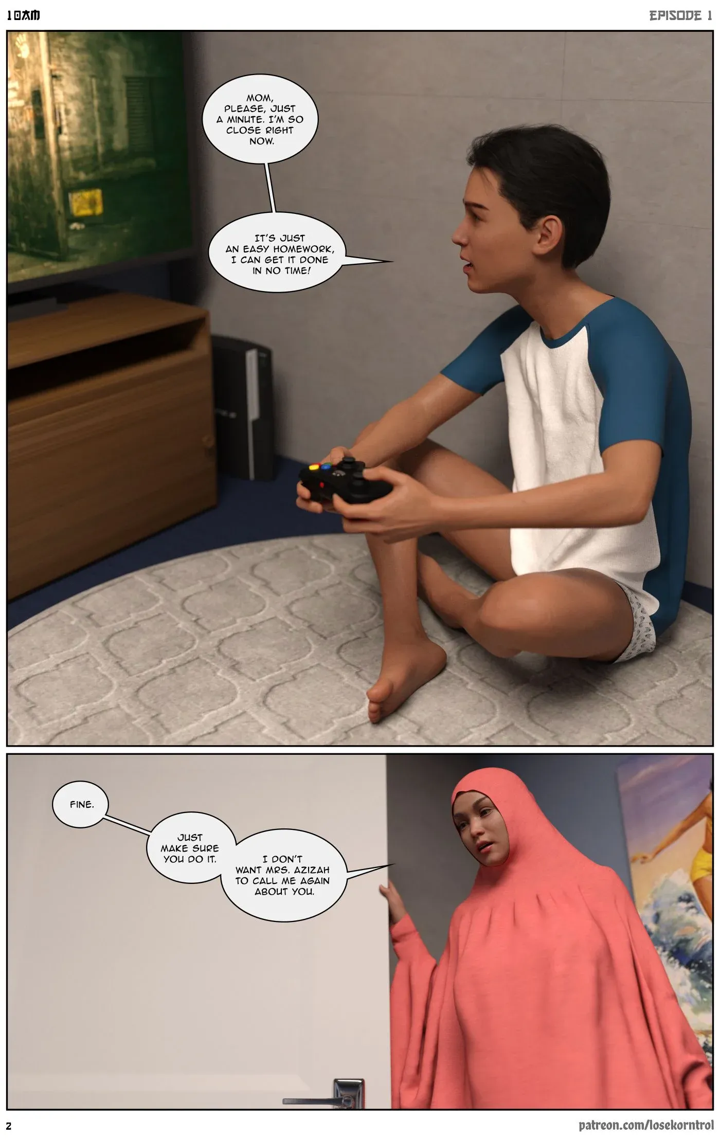 10 AM, 1 . 10 AM - Chapter 1 [LoseKorntrol, Hijab 3DX], page 3 of 52