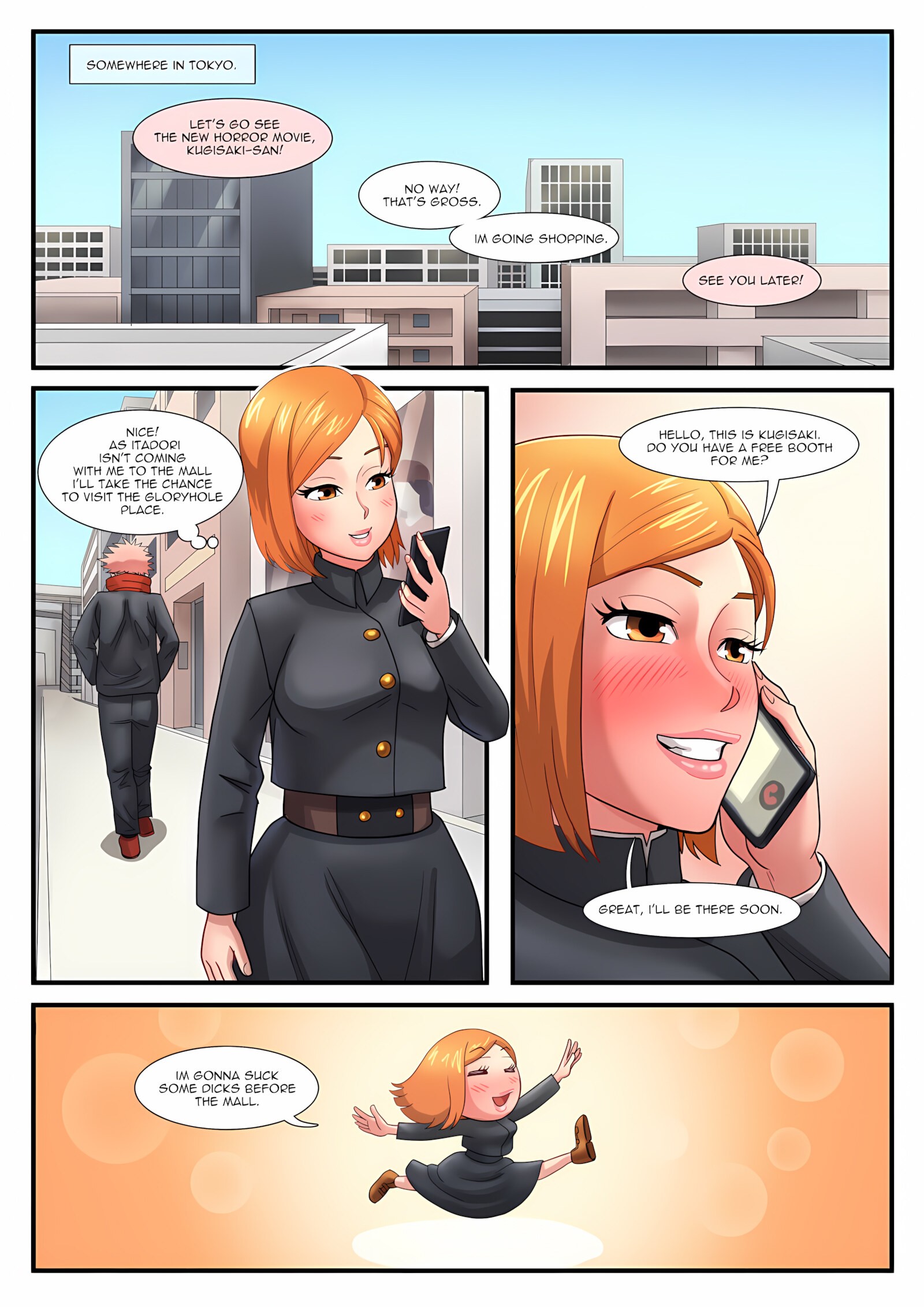 Nobara visits a Gloryhole in Tokyo [Cuuki], Nobara visits a Gloryhole in Tokyo, page 2 of 31