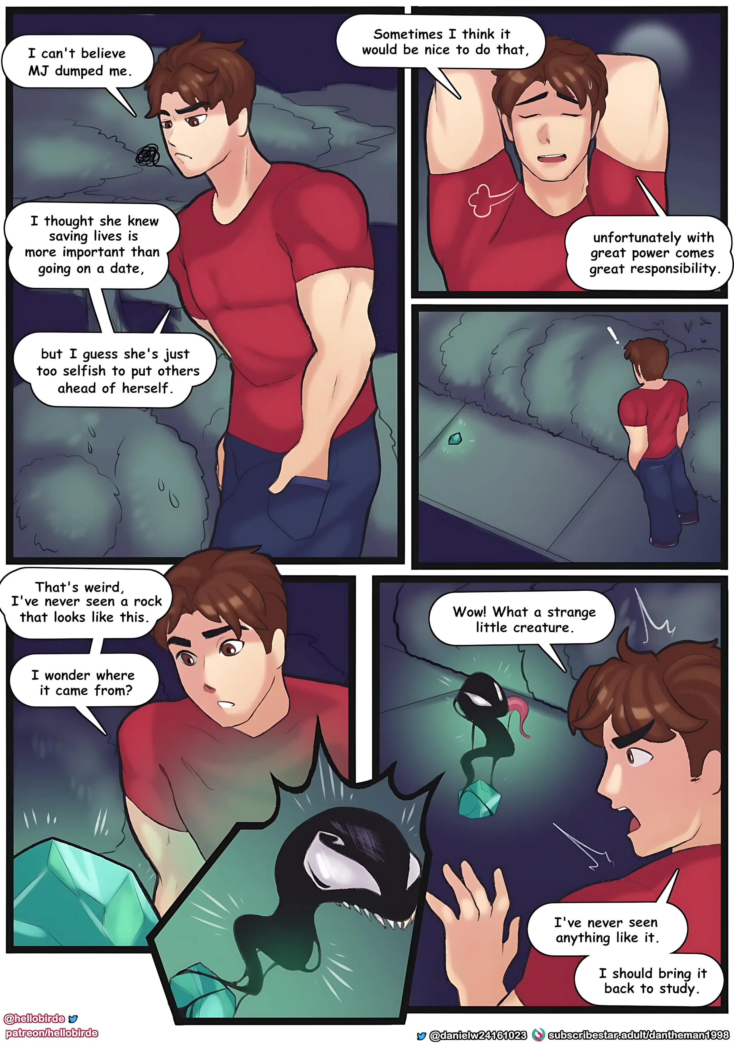Peter’s Sexual Symbiosis (Spider-Man) [Hellobirde], 1. Peter's Sexual Symbiosis (Spider-Man), page 2 of 23
