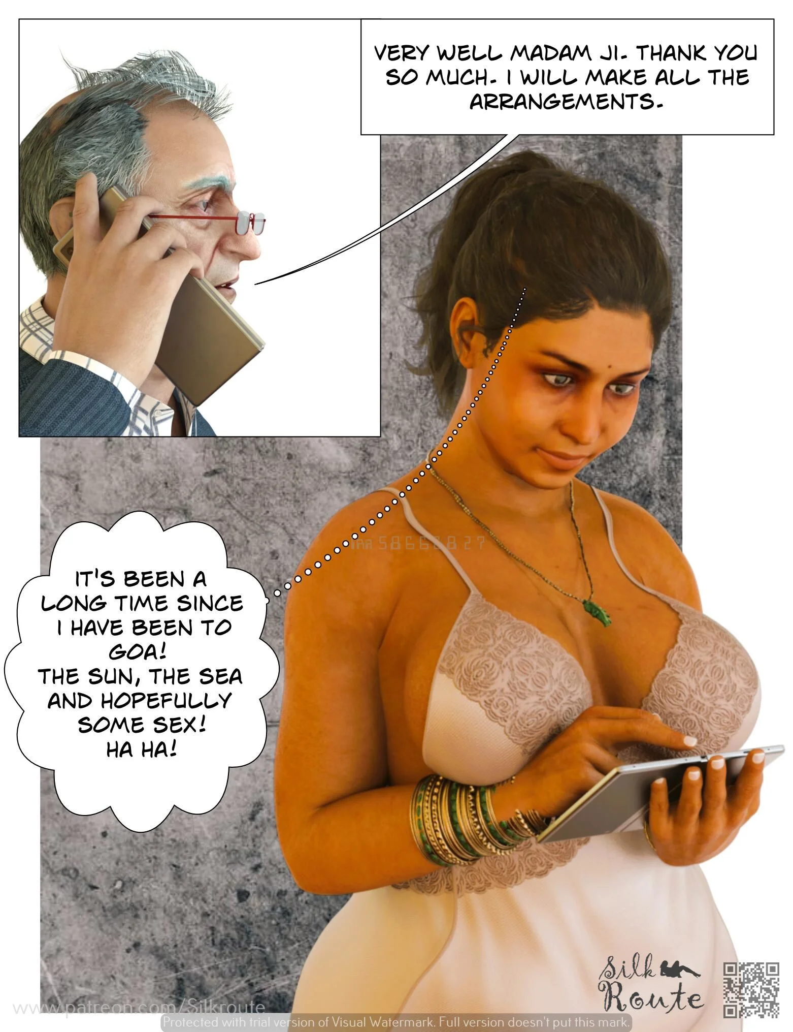 Rani Aunty [Indian Porn], 3.1 . Rani Aunty - The V - 1 - Chapter 3.2 [Silk Route], page 4 of 54