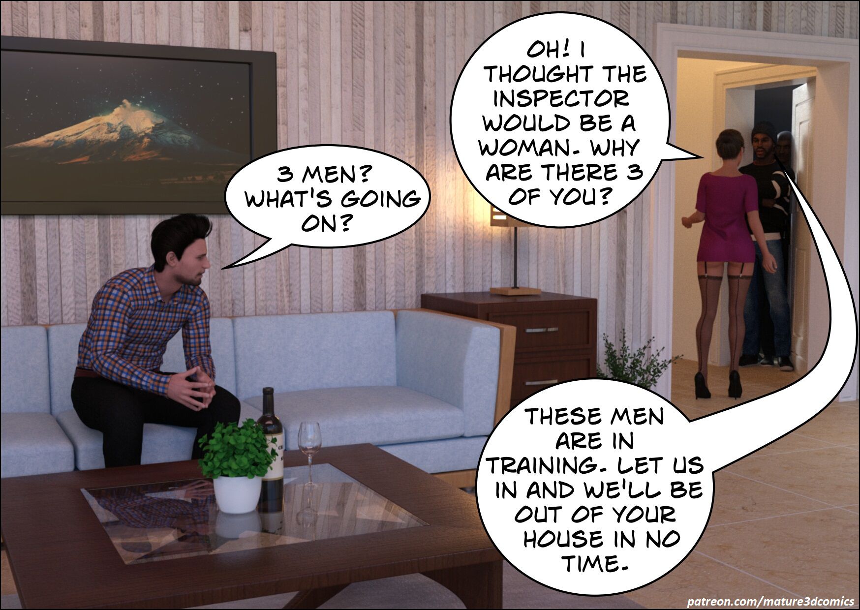 Slutwife Gangbang [Mature3DComics], Slutwife Gangbang 1, page 3 of 27