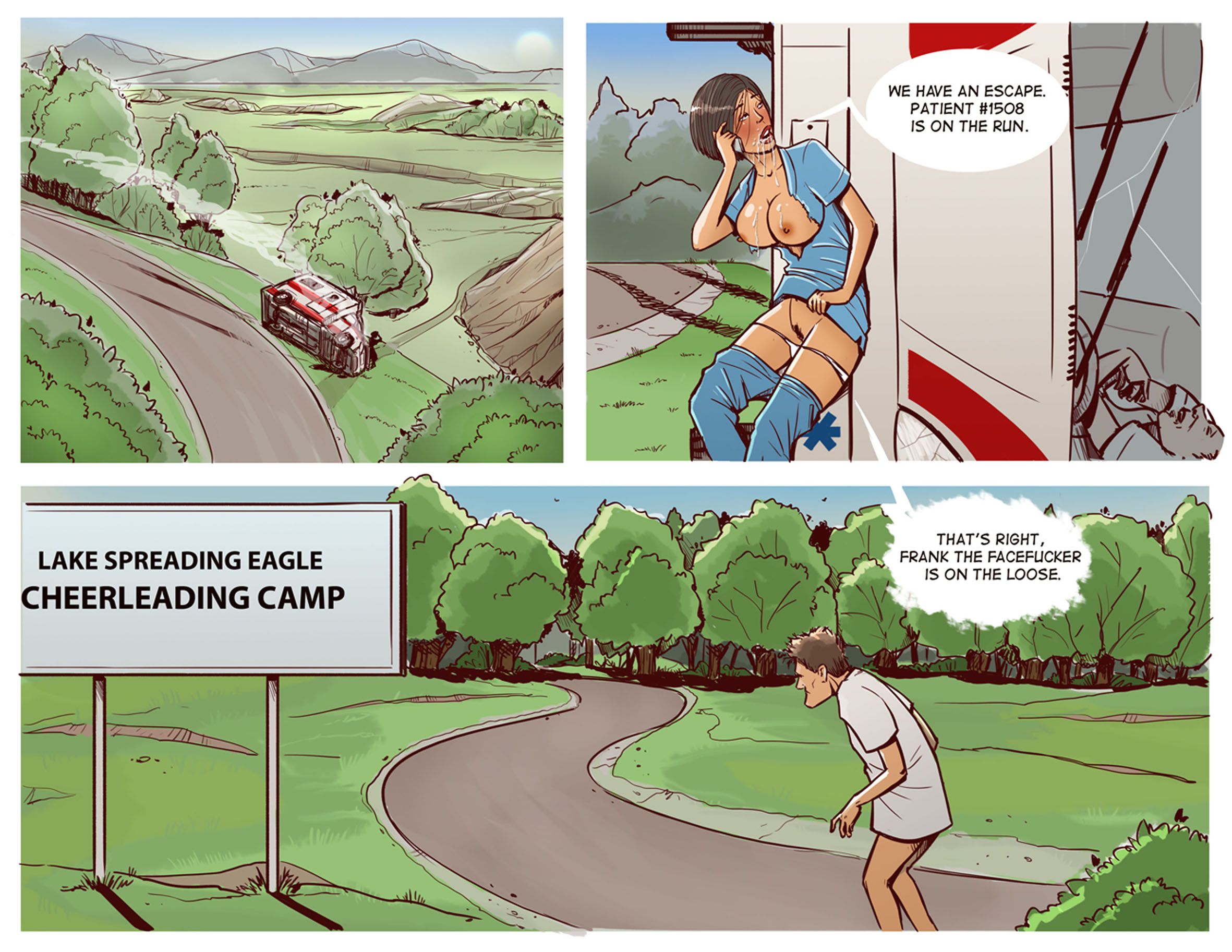 Cheerleader Camp Facefuck Massacre [Disarten], Cheerleader Camp Facefuck Massacre, page 2 of 17