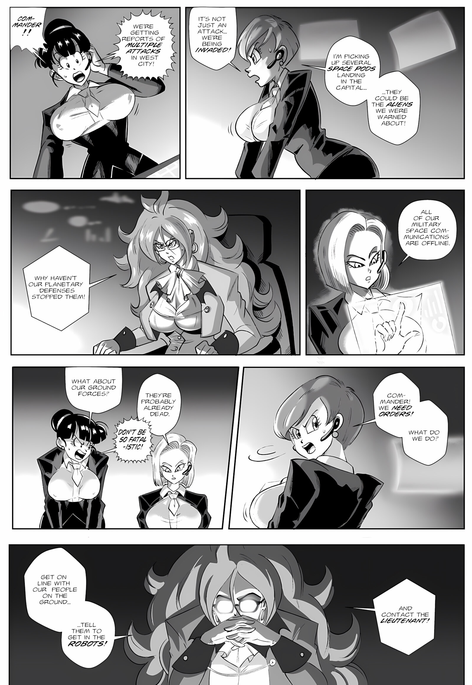 Control Room – Invasion (Dragon Ball Z) [FunsexyDB], Control Room - Invasion (Dragon Ball Z), page 1 of 19