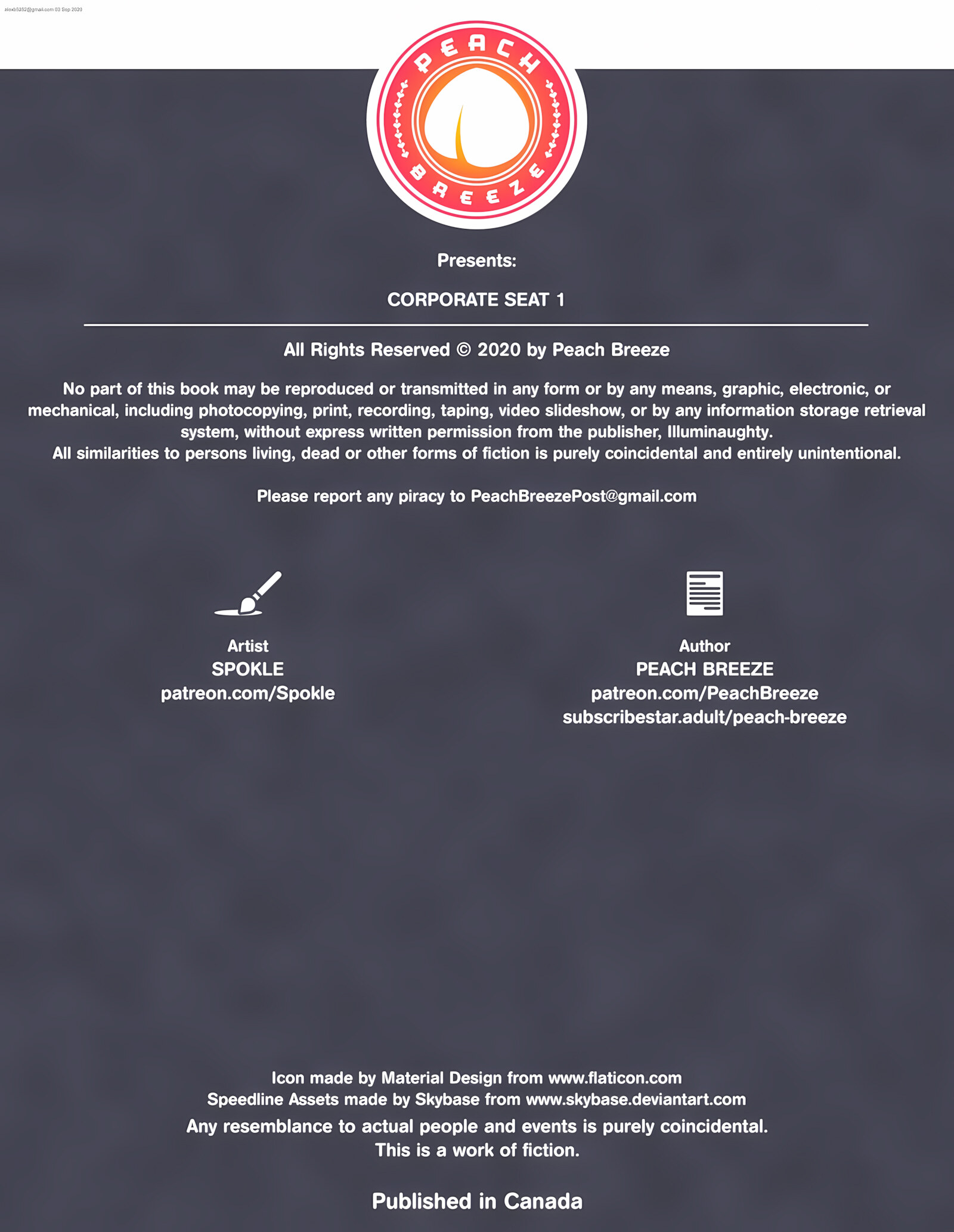 Corporate Seat [Peach Breeze], Corporate Seat, page 19 of 19
