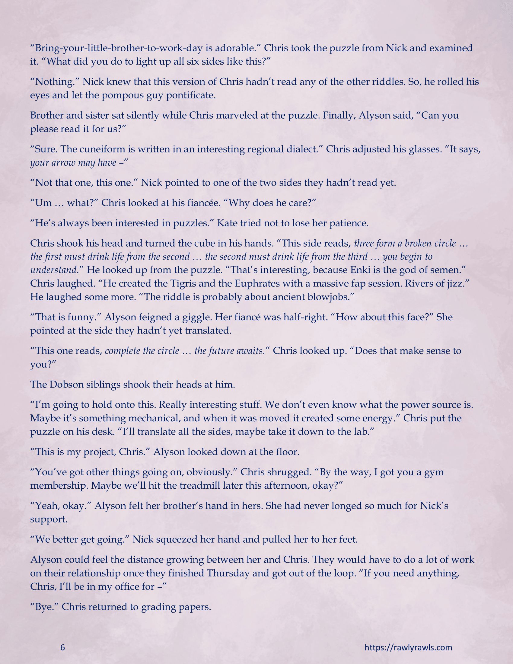 Enki’s Puzzle 11-20 [TenderMindd], Enki Puzzle 11, page 6 of 19