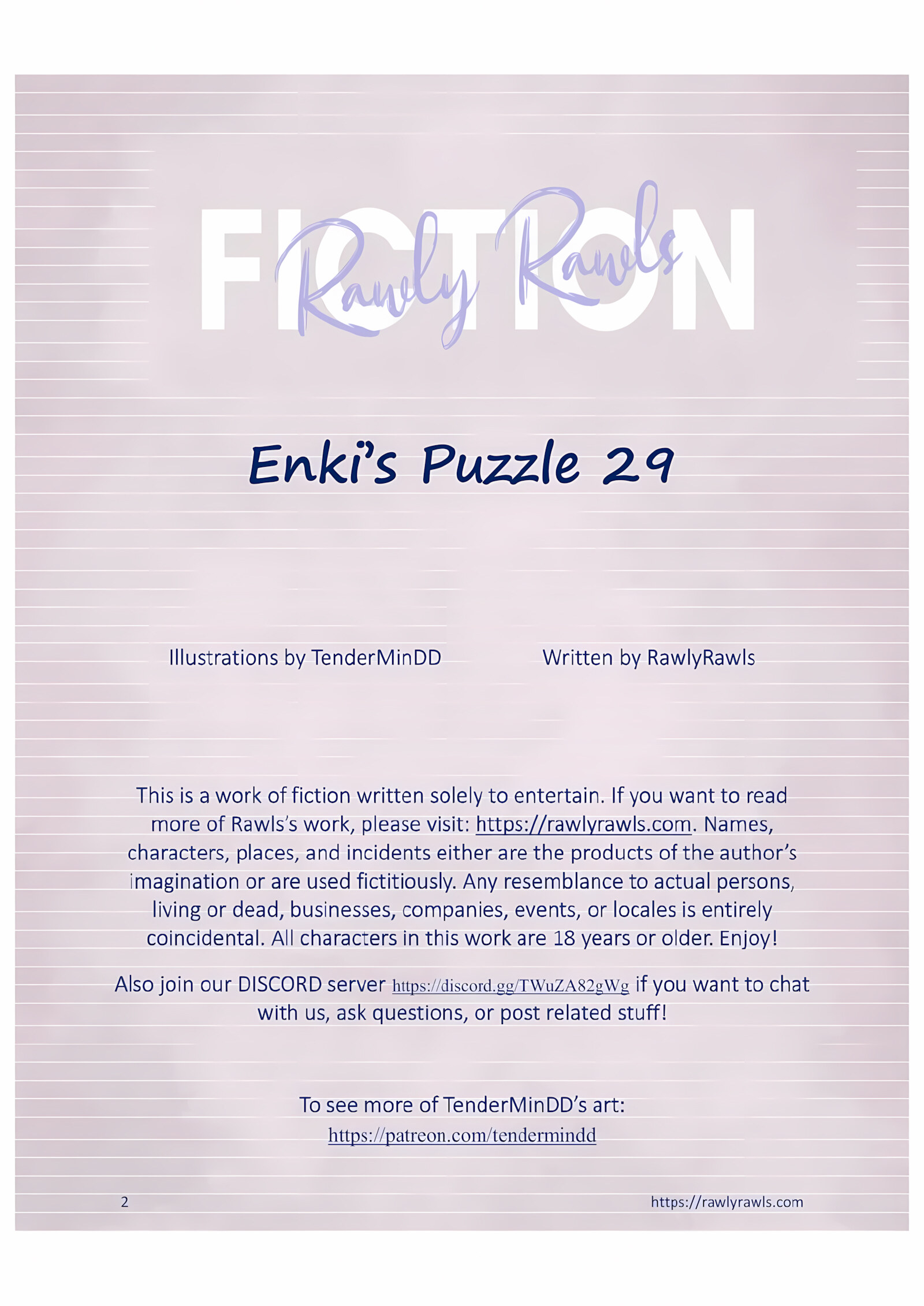Enki’s Puzzle 21-30 [TenderMindd], Enki’s Puzzle 29, page 2 of 16