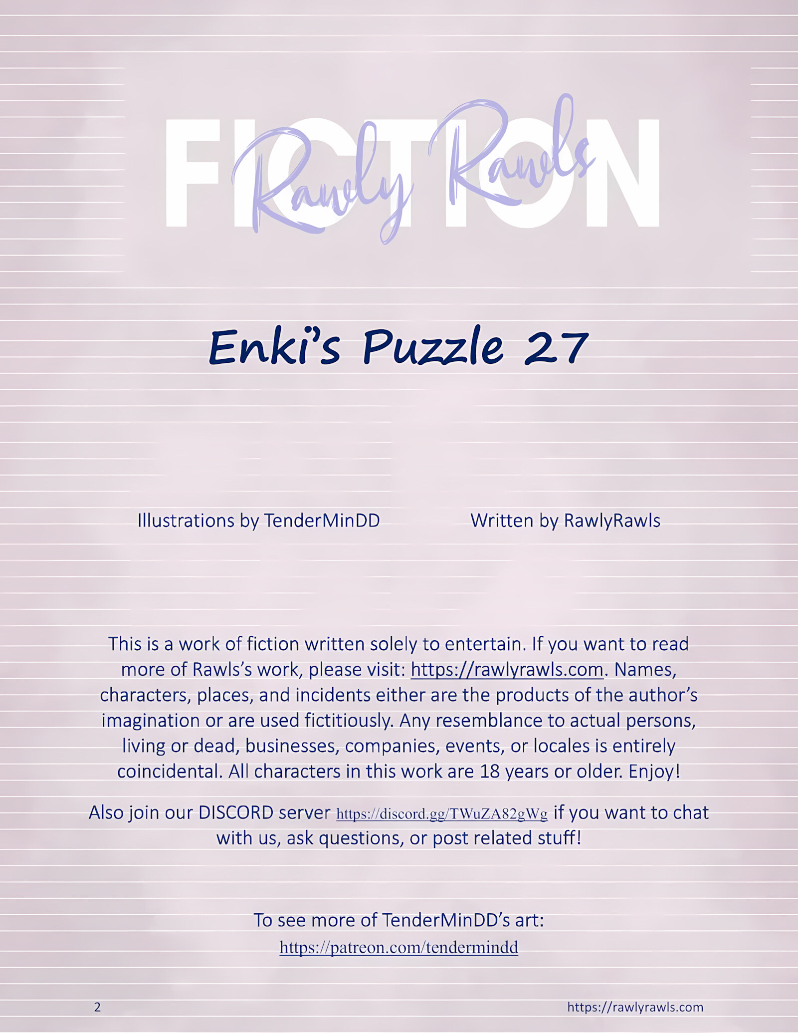 Enki’s Puzzle 21-30 [TenderMindd], Enki’s Puzzle 27, page 2 of 16