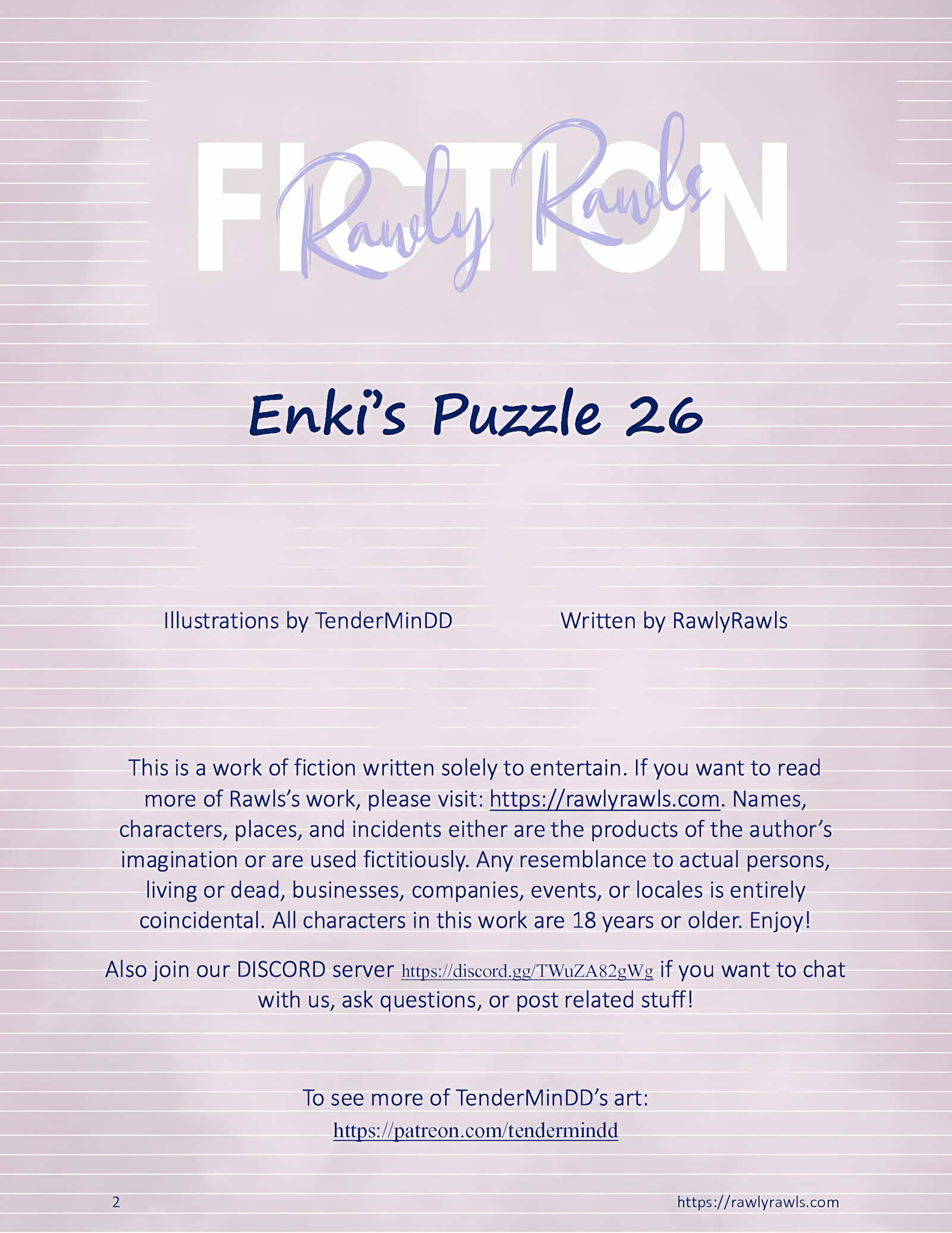 Enki’s Puzzle 21-30 [TenderMindd], Enki’s Puzzle 26, page 2 of 16