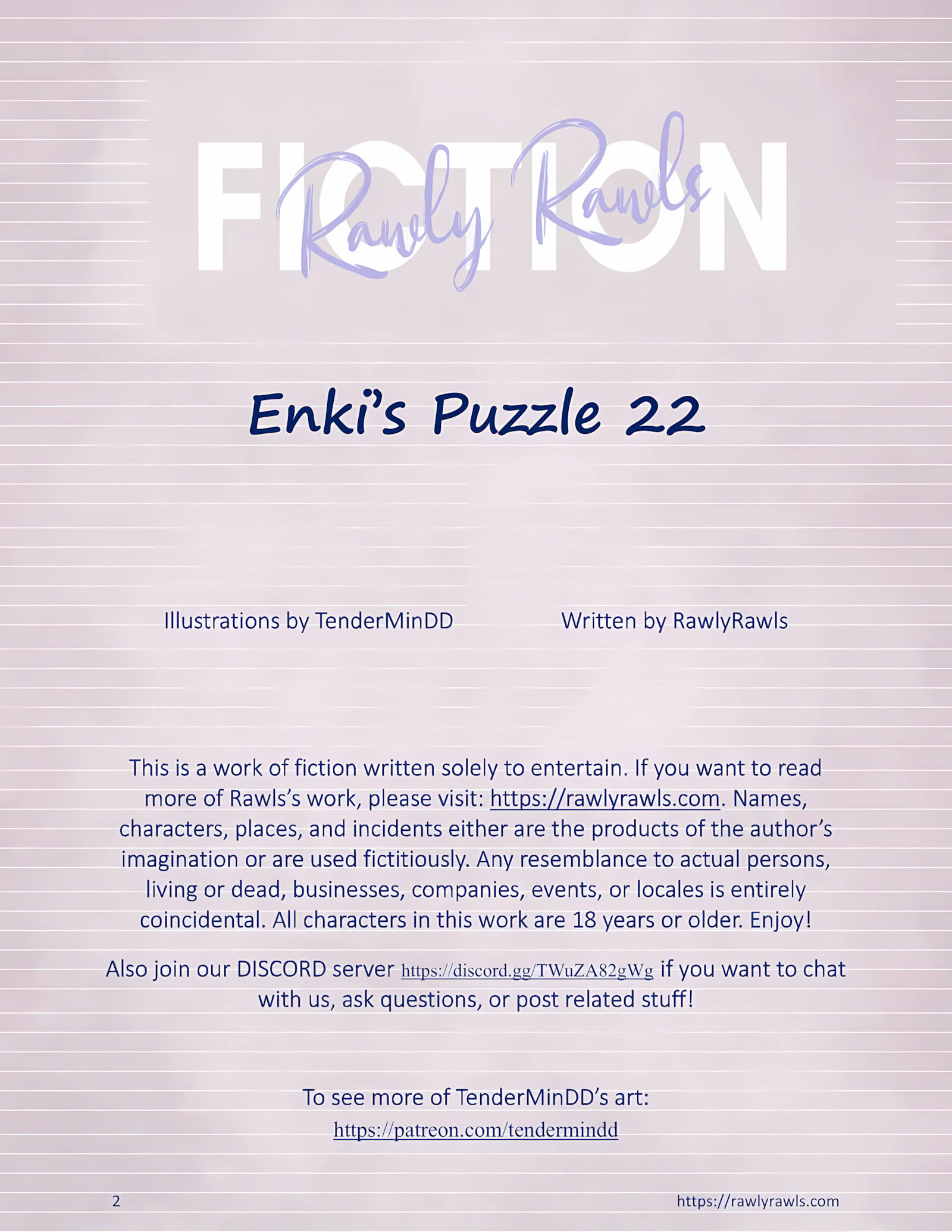 Enki’s Puzzle 21-30 [TenderMindd], Enki’s Puzzle 22, page 2 of 16