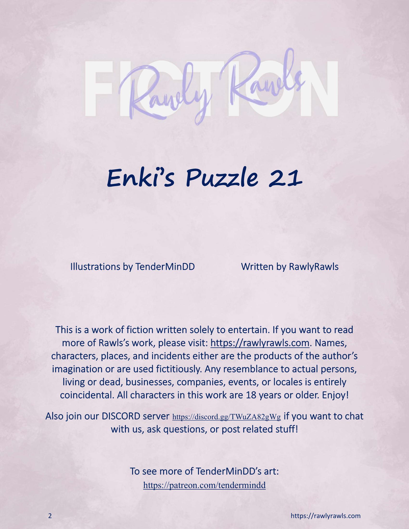 Enki’s Puzzle 21-30 [TenderMindd], Enki’s Puzzle 21, page 2 of 15