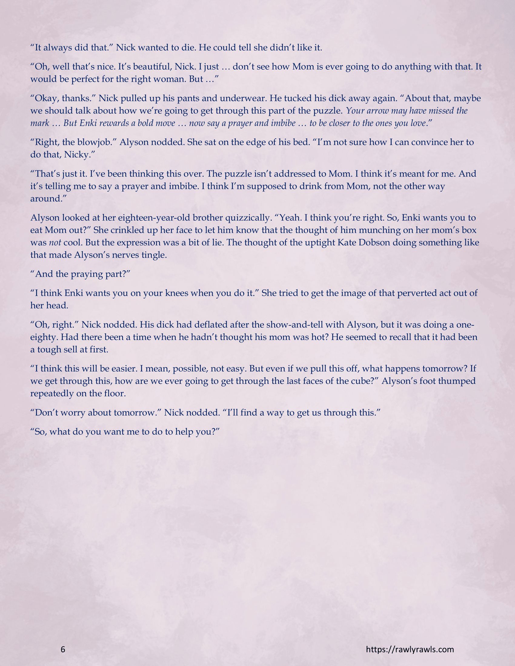 Enki’s Puzzle [TenderMindd], Enki Puzzle 8, page 6 of 14
