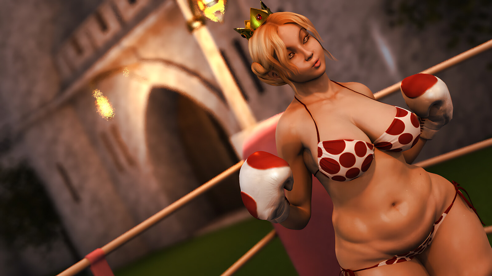 Foxy Boxing Princess Pound [SquarePeg3D], Foxy Boxing Princess Pound - Futanari WITHOUT Injuries, page 2 of 50