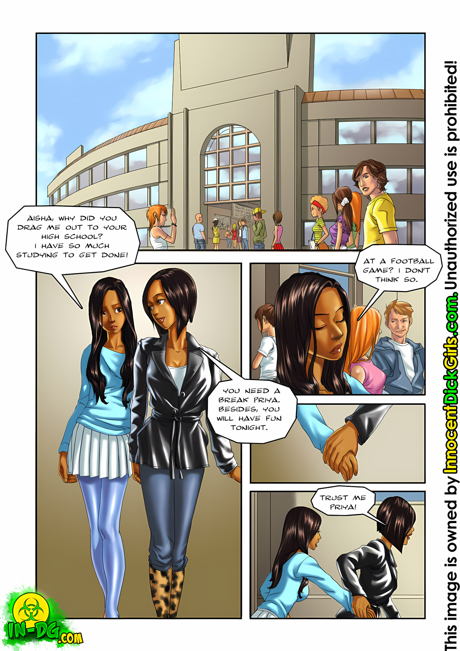 Aisha Goes To Homecoming [InnocentDickGirls], Aisha Goes To Homecoming, page 2 of 13