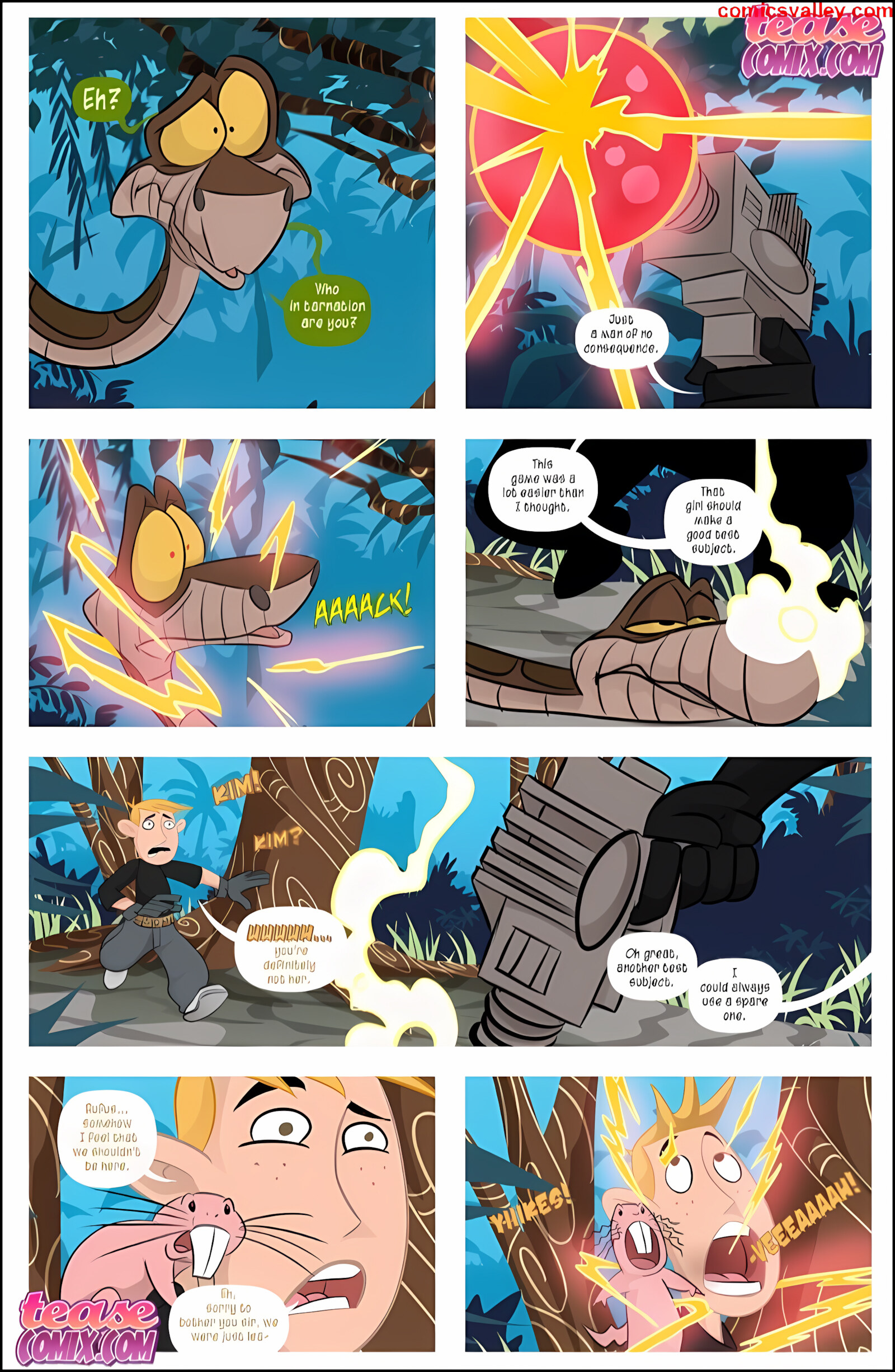 Kim Vs. Kaa [Tease Comix], Kim Vs Kaa 2 - Hypnoslut, page 27 of 32