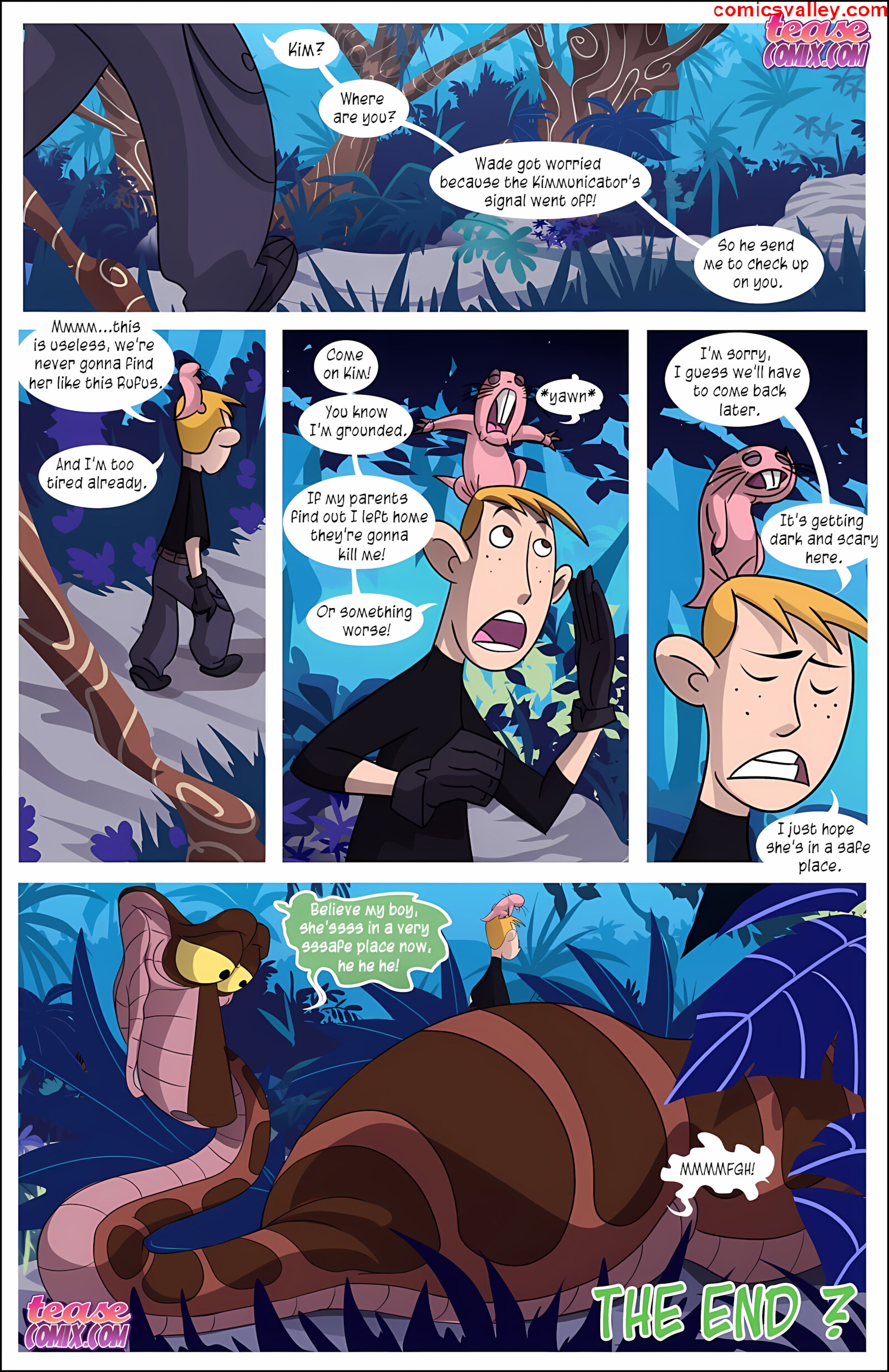 Kim Vs. Kaa [Tease Comix], Kim Vs Kaa 1 - To Coil a Spy, page 33 of 33