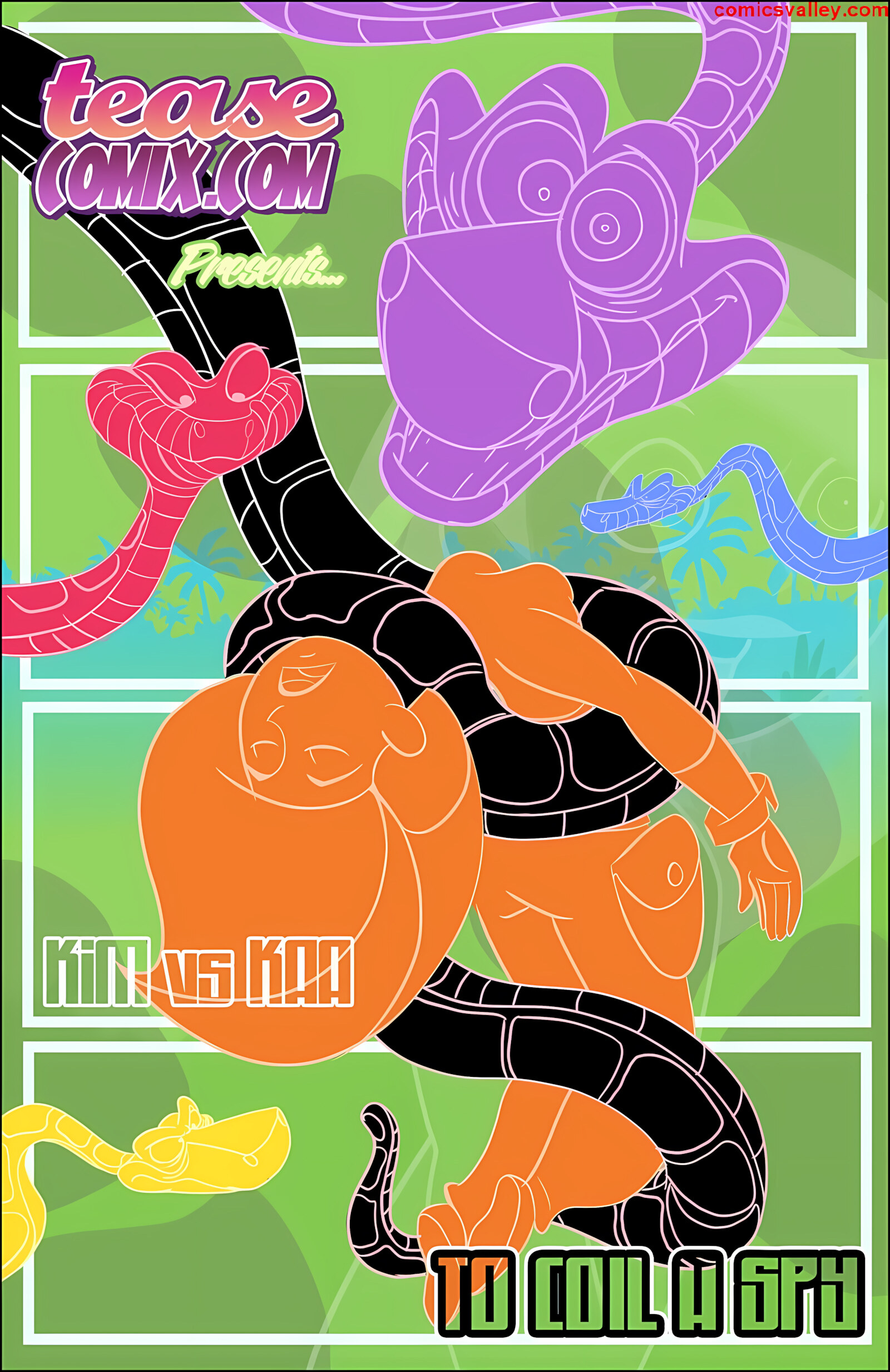 Kim Vs. Kaa [Tease Comix], Kim Vs Kaa 1 - To Coil a Spy, page 6 of 33