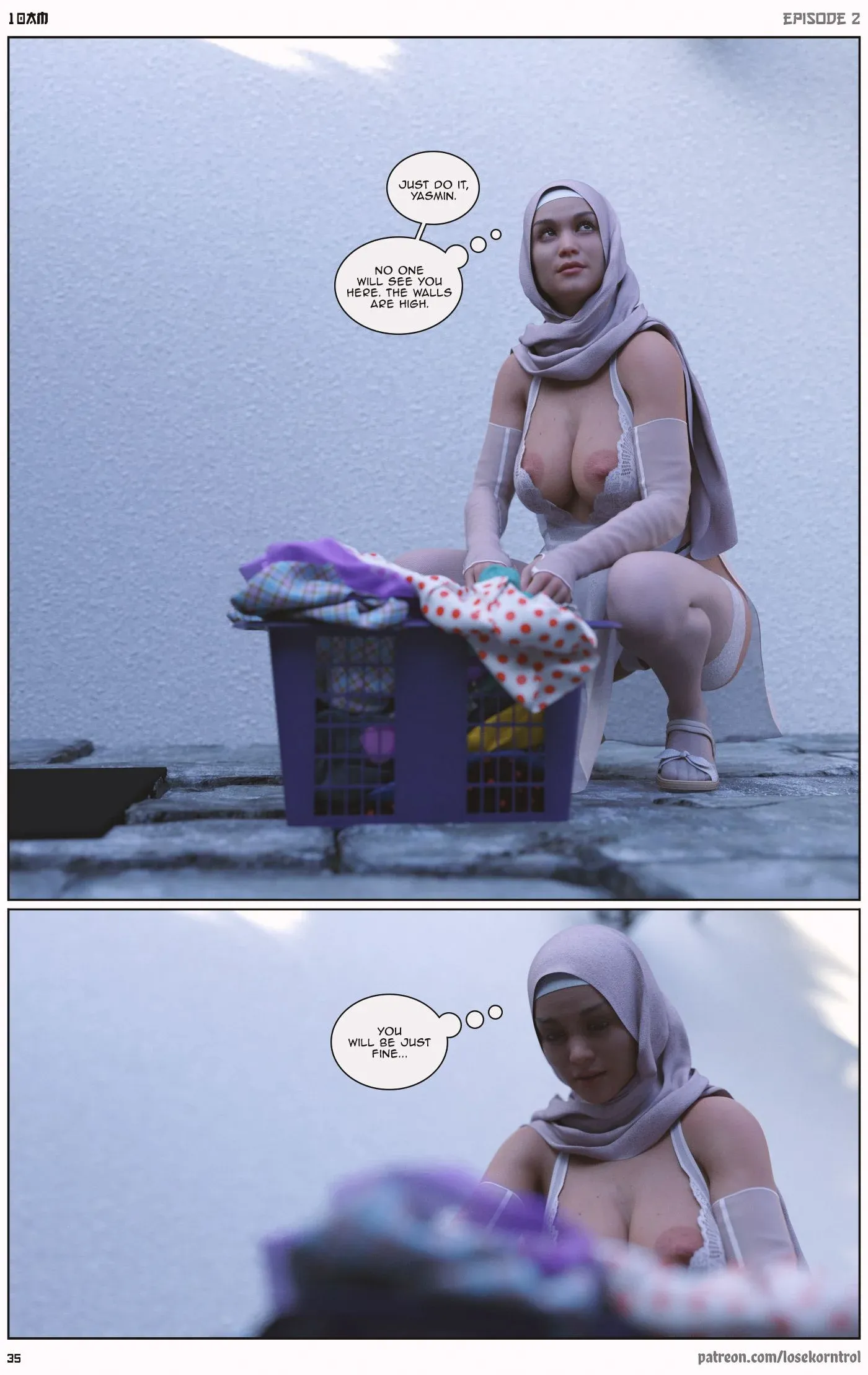 10 AM, 2 . 10 AM - Chapter 2 [LoseKorntrol, Hijab 3DX], page 35 of 50