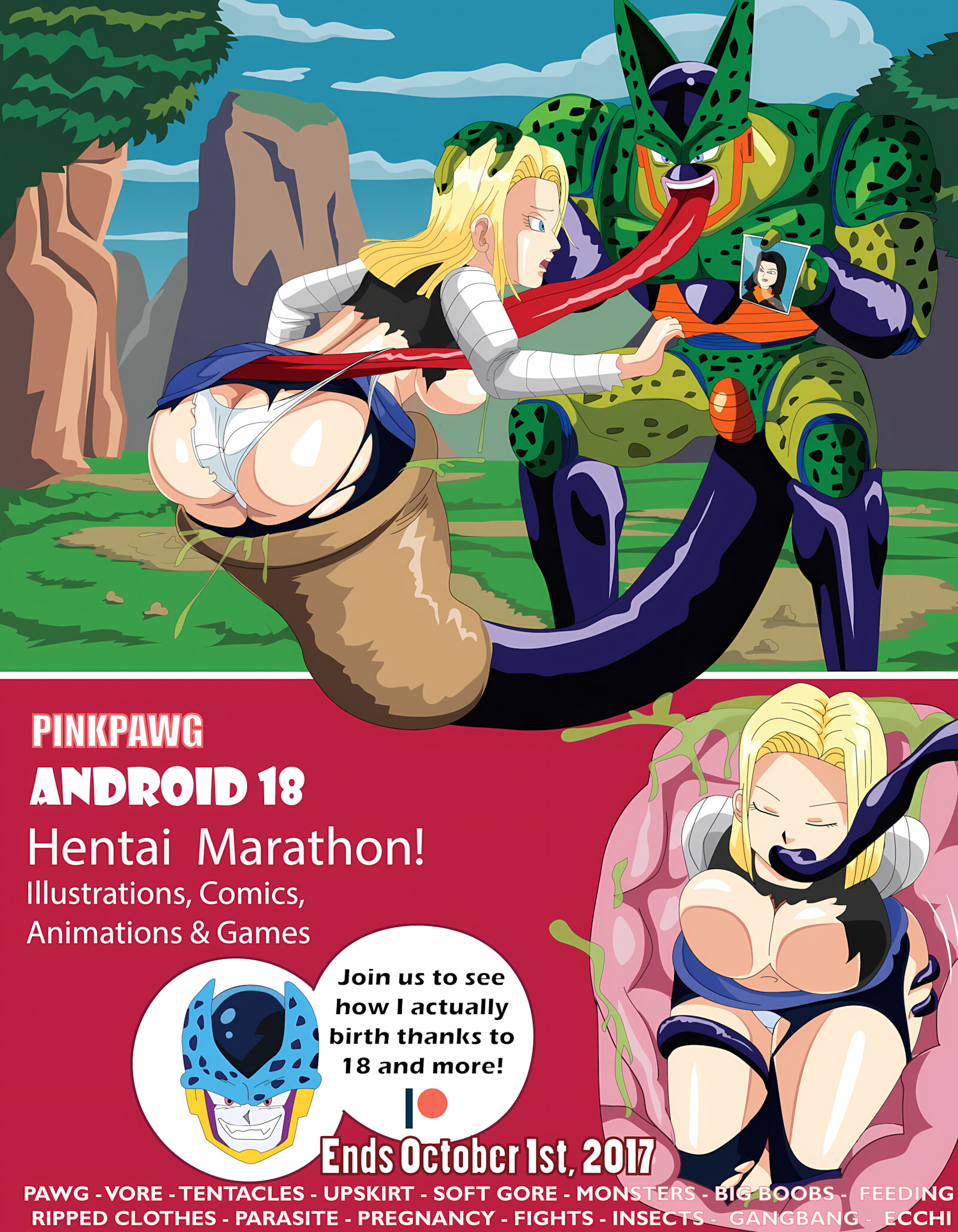 Android 18 Goes Inside Cell [Pink Pawg], Android 18 Goes Inside Cell, page 13 of 13