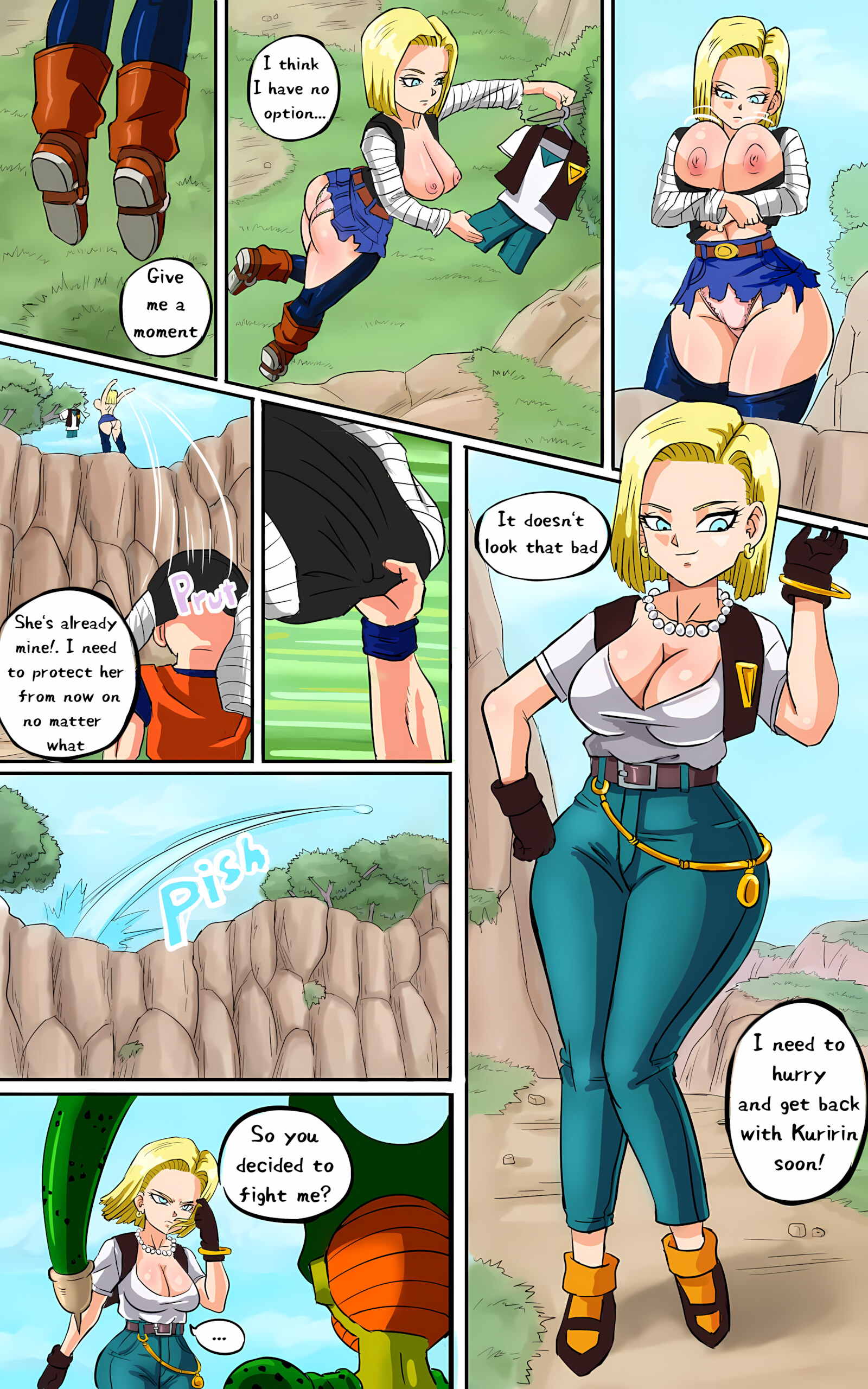 Android 18 meets Krillin – Dragon Ball Z [Pink Pawg], Android 18 meets Krillin - Dragon Ball Z, page 7 of 9