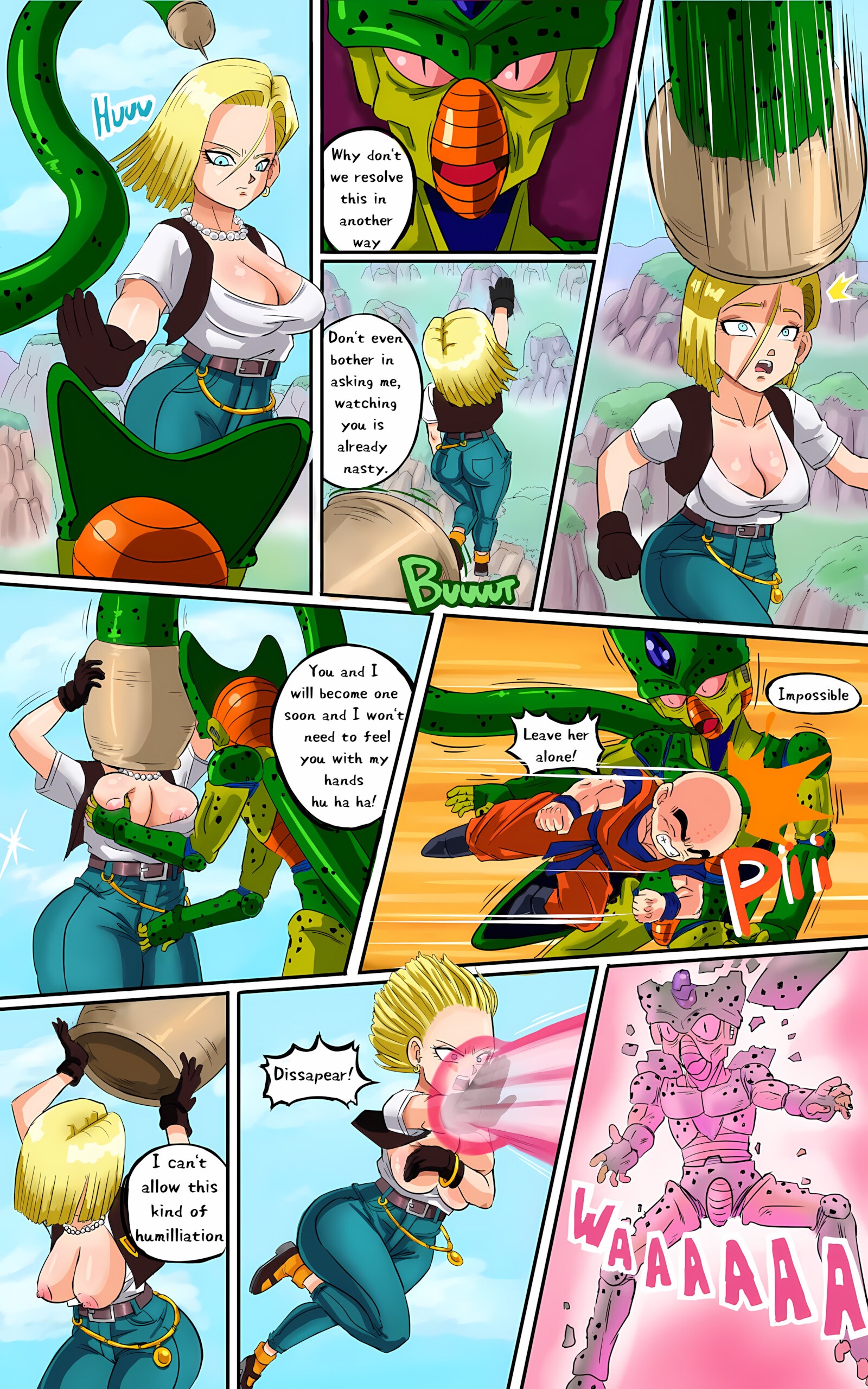 Android 18 meets Krillin – Dragon Ball Z [Pink Pawg], Android 18 meets Krillin - Dragon Ball Z, page 8 of 9